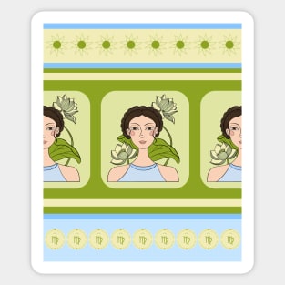 Virgo Horoscope Pattern Sticker